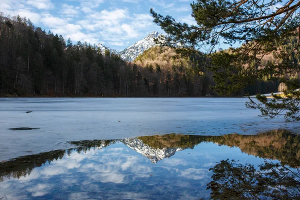 Озеро Алатзе Зимой Тироль Австрия — стоковое фото