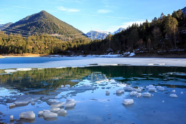 Urisee Lake Por Inverno Tirol Áustria — Fotografia de Stock