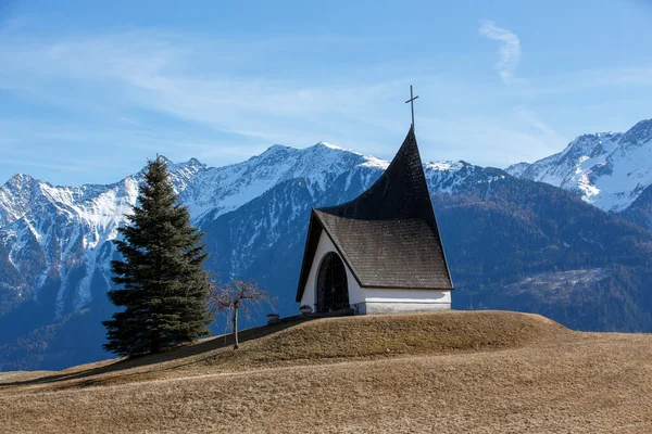 Kapelle Krebsbach Mieminger Fennsíkon Tirol Ausztria — Stock Fotó