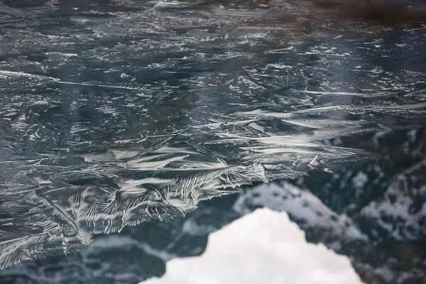 오스트리아 호수에 얼음이다 Drone Photo — 스톡 사진
