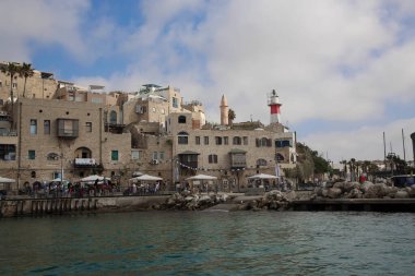 İsrail, Jaffa 'nın panoramik manzarası. Bağımsızlık Günü