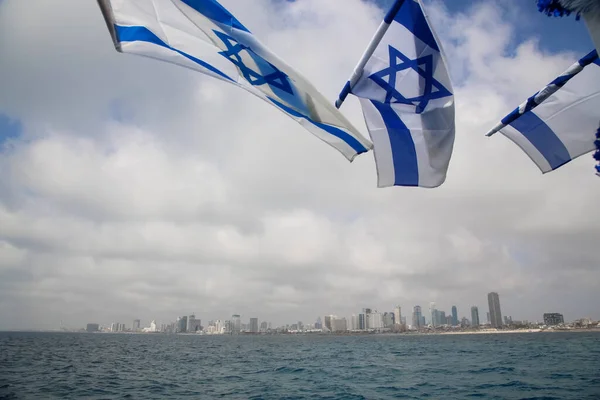 Vista Panorâmica Tel Aviv Israel Dia Independência — Fotografia de Stock