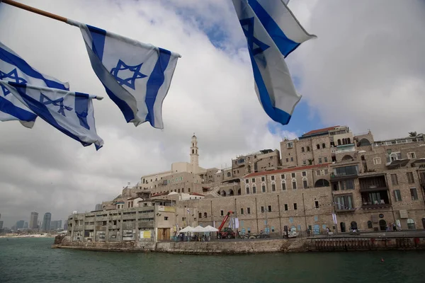 Panoramiczny Widok Jaffa Izrael Dzień Niepodległości — Zdjęcie stockowe