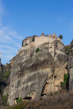 Yunanistan 'da Meteora Manastırı Dramatik Kaya oluşumları içine İnşa Edildi