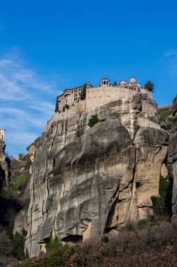 Yunanistan 'da Meteora Manastırı Dramatik Kaya oluşumları içine İnşa Edildi