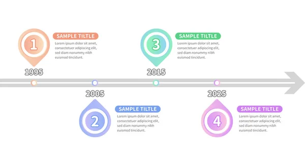 Timeline infographic template with chronology