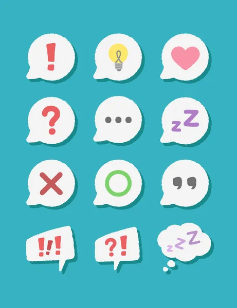 Emoji dialog with mood elements to indicate surprise, likes, questions, etc