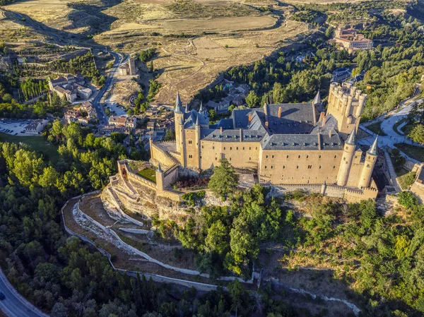 Panoramic View City Segovia Alcazar Cathedral Castilla Leon Spain — Stock Photo, Image