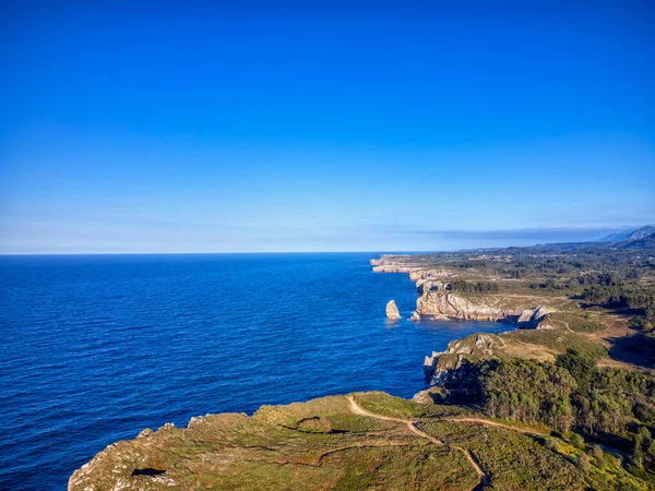 Aerial View Cliffs Hell Ribadesella Asturias Spain — Stock Photo, Image