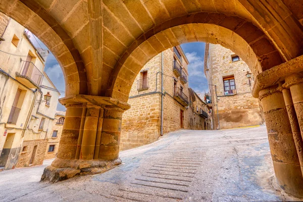 Een Charmante Hoek Beroemde Stad Calaceite Teruel Spanje — Stockfoto