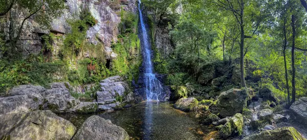 Cascata Oneta Villayon Asturie Spagna — Foto Stock