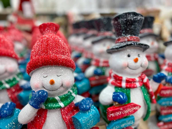 stock image Various snowmen for Christmas decoration