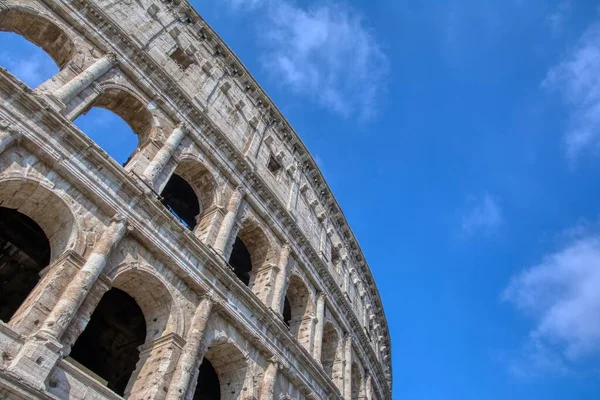 Вид Колизей Риме Италия Голубое Небо — стоковое фото