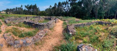 Castro de Mohias, Asturias, Coana 'da bir demir çağı kasabası. İspanya