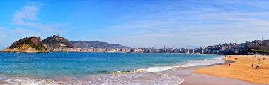Donostia-San Sebastian La Concha beach. Bask Ülkesi. Gipuzkoa. İspanya. Europe.