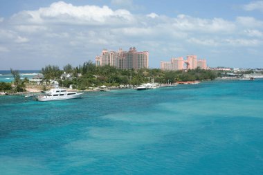 Nassau, Bahamas - April 15, 2008: A view of the luxury resort, Atlantis, on Paradise Island clipart