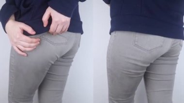 Önce ve sonra. Bir kadın kalça ağrısından muzdariptir. Doktor hastaya piriforis sendromu, siyatik sinir, bel osteokondrosis ya da siyatik teşhisi koyuyor.