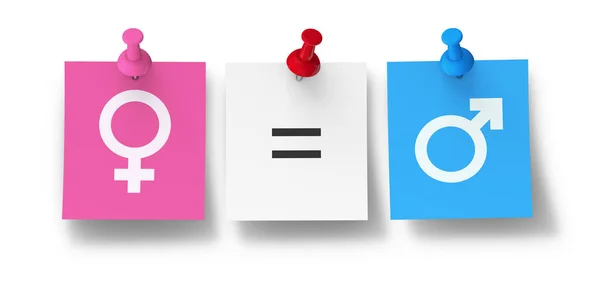 Igualdade Gênero Conceito Igualdade Sexual Com Ícone Masculino Feminino Igual — Fotografia de Stock