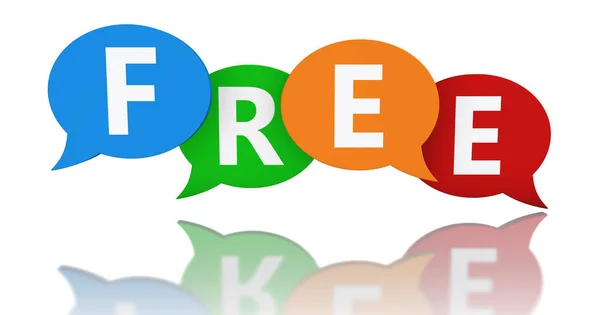 Free Marketing Concept Voor Website Online Business Met Gratis Woord — Stockfoto