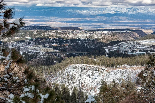 Los Alamos Nové Mexiko Vyfoceno Kemp May Road Zimě — Stock fotografie