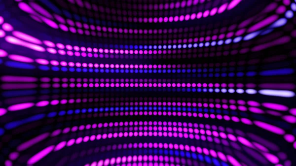Wiedergabe Eines Erstaunlich Hellen Neon Hintergrundes Aus Runden Lichtern Mit — Stockfoto