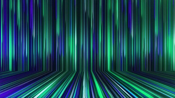 Rendering Eines Abstrakten Panoramischen Neon Hintergrundes Mit Glühenden Strahlen Farbige — Stockfoto