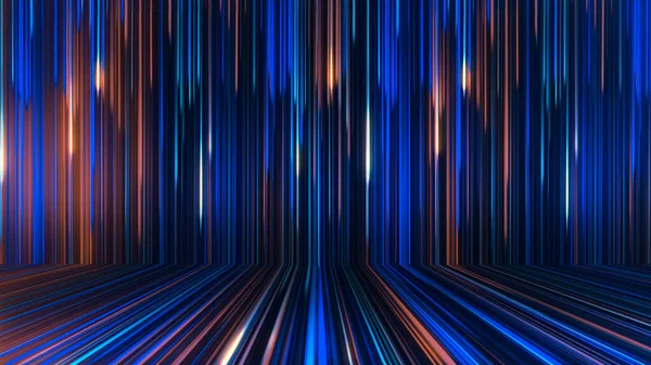 Parlayan Işınları Olan Soyut Panoramik Neon Arkaplanın Boyutlu Görüntüsü Renkli — Stok fotoğraf