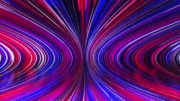 Bstrakter Panorama Neon Hintergrund Mit Leuchtenden Strahlen Farbige Strahlen Bewegen — Stockvideo