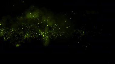 Parçacıkların yapısından parlak, soyut bulut. Parçacıklardan oluşan bir akım, arkaplanda bir noktalar dalgası gibi hareket eder.