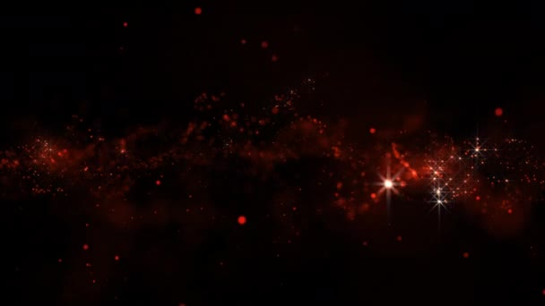 Nuvem Brilhante Abstrata Estrutura Partículas Luminosas Fluxo Partículas Move Através — Vídeo de Stock