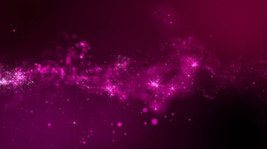 Parçacık yapısından oluşan parlak ve soyut bir bulutun 3 boyutlu yansıması. Arkaplandaki parçacıkların akışı simüle edilmiş nokta dalgası şeklinde.