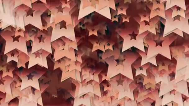 Şekillerin Yıldız Formunda Pürüzsüz Akışı Farklı Boyutlarda Farklı Hızlarda Yıldızlar — Stok video