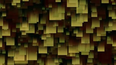 Kare çıkartma şeklinde pürüzsüz düşen figürler. Etiketler farklı boyutlarda ve farklı hızlarda. Parlak arkaplan tasarımı için uygun parlak bileşim