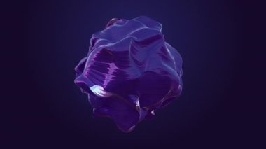 Anisotropic stone morphing. Waves of deformation run through the material. Art object for a stylish modern bright background. Looped