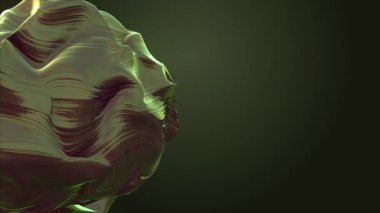 Anisotropic stone morphing. Waves of deformation run through the material. Art object for a stylish modern bright background. Looped