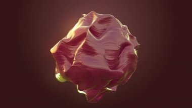 Anisotropic stone morphing. Waves of deformation run through the material. Art object for a stylish modern bright background. Looped