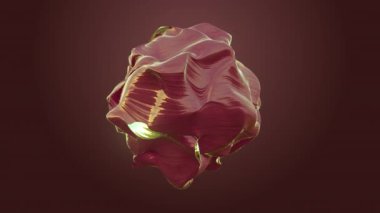 Anisotropic stone morphing. Waves of deformation run through the material. Art object for a stylish modern bright background. Looped