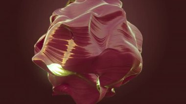 Anisotropic stone morphing. Waves of deformation run through the material. Art object for a stylish modern bright background. Looped