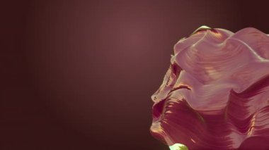 Anisotropic stone morphing. Waves of deformation run through the material. Art object for a stylish modern bright background. Looped