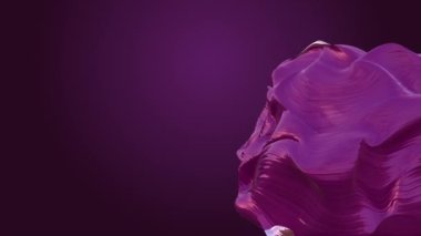 Anisotropic stone morphing. Waves of deformation run through the material. Art object for a stylish modern bright background. Looped