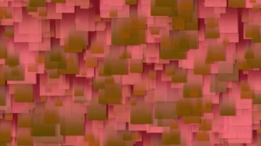 Kare çıkartma şeklinde pürüzsüz düşen figürler. Etiketler farklı boyutlarda ve farklı hızlarda. Parlak arkaplan tasarımı için uygun parlak bileşim