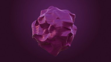 3D rendering anisotropic stone morphing. Waves of deformation on the material. Art object for stylish modern bright background