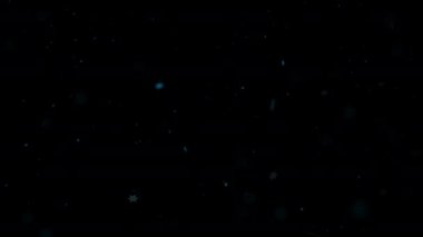 Winter blizzard and snowfall with gusts of wind. Falling snowflakes at different distances realistically simulates a snow storm. Looped