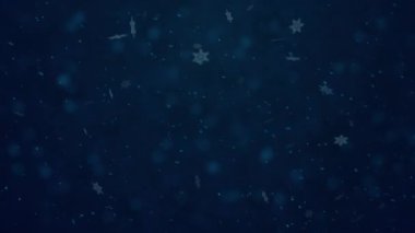 Winter blizzard and snowfall with gusts of wind. Falling snowflakes at different distances realistically simulates a snow storm. Looped