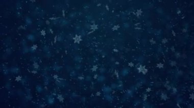 Winter blizzard and snowfall with gusts of wind. Falling snowflakes at different distances realistically simulates a snow storm. Looped