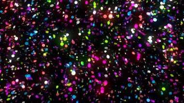 3D rendering of bright festive multi-colored confetti that will come in handy on any material. It will help to convey a festive mood or brightly complement the presentation