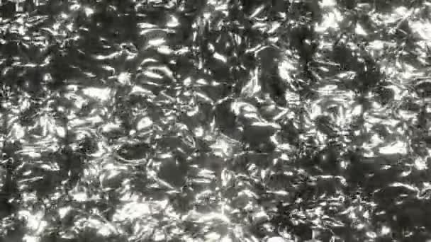 Shimmering Oily Liquid Silver Sheen Abstract Waves Ripples Surface Liquid — Stock video