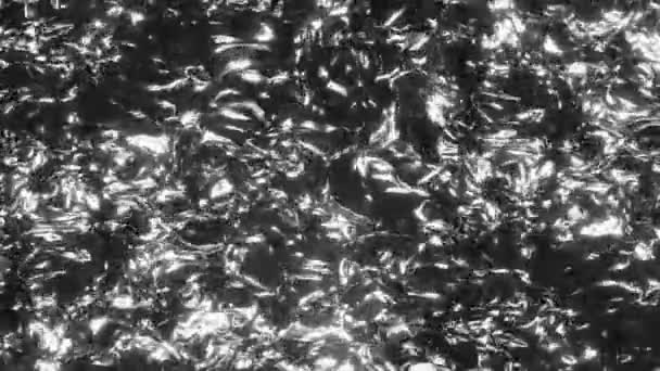 Shimmering Oily Liquid Silver Sheen Abstract Waves Ripples Surface Liquid — Stock video