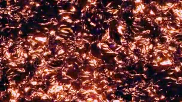 Shimmering Oily Liquid Sheen Abstract Waves Ripples Surface Liquid Metal — Stock video