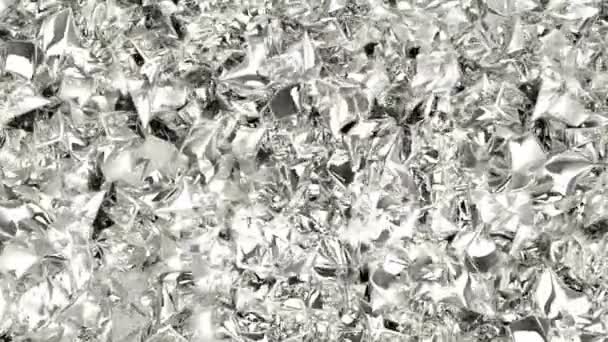 Glittering Liquid Ripples Silvery Surface Technological Material Elegant Shape Abstract — 图库视频影像